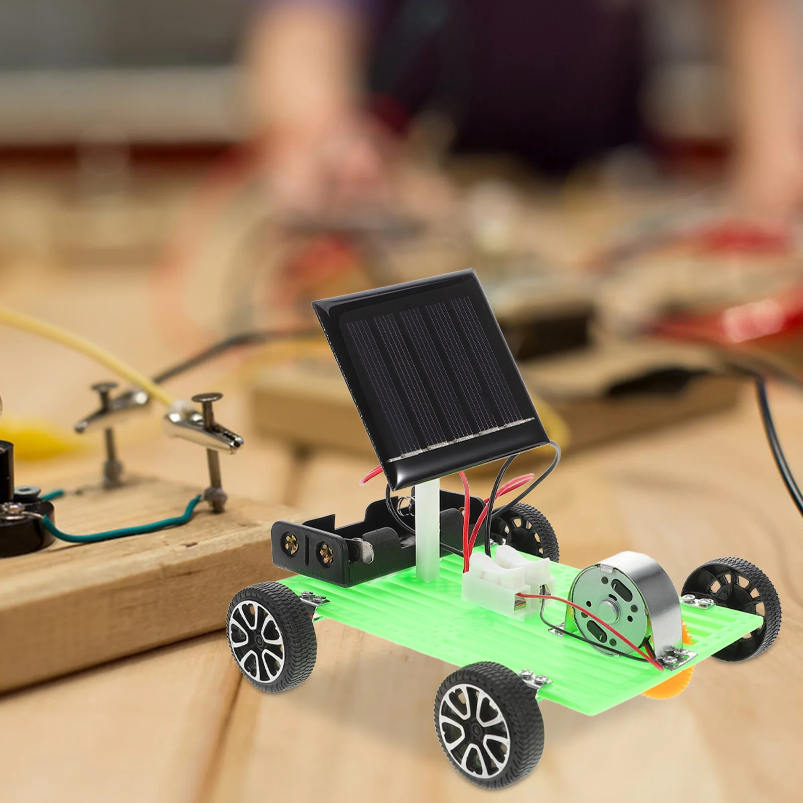Aangedreven wetenschappelijke experimentkit voor kinderen Auto-assemblage Zonne-energie Auto-voertuigset op zonne-energie