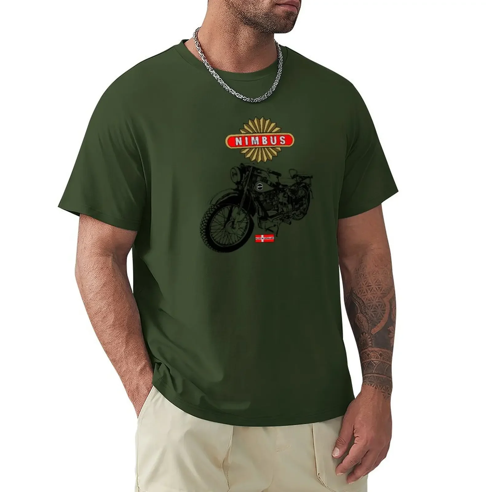 The Gorgeous Nimbus Vintage Danish Motorcycle by MotorManiac T-shirt anime new edition T-shirt men