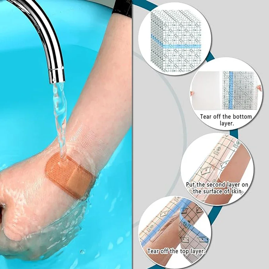 

Transparent Waterproof Bandage Tattoo Aftercare Second Skin | Adhesive Film Dressing for Wounds,Swimming,Shower
