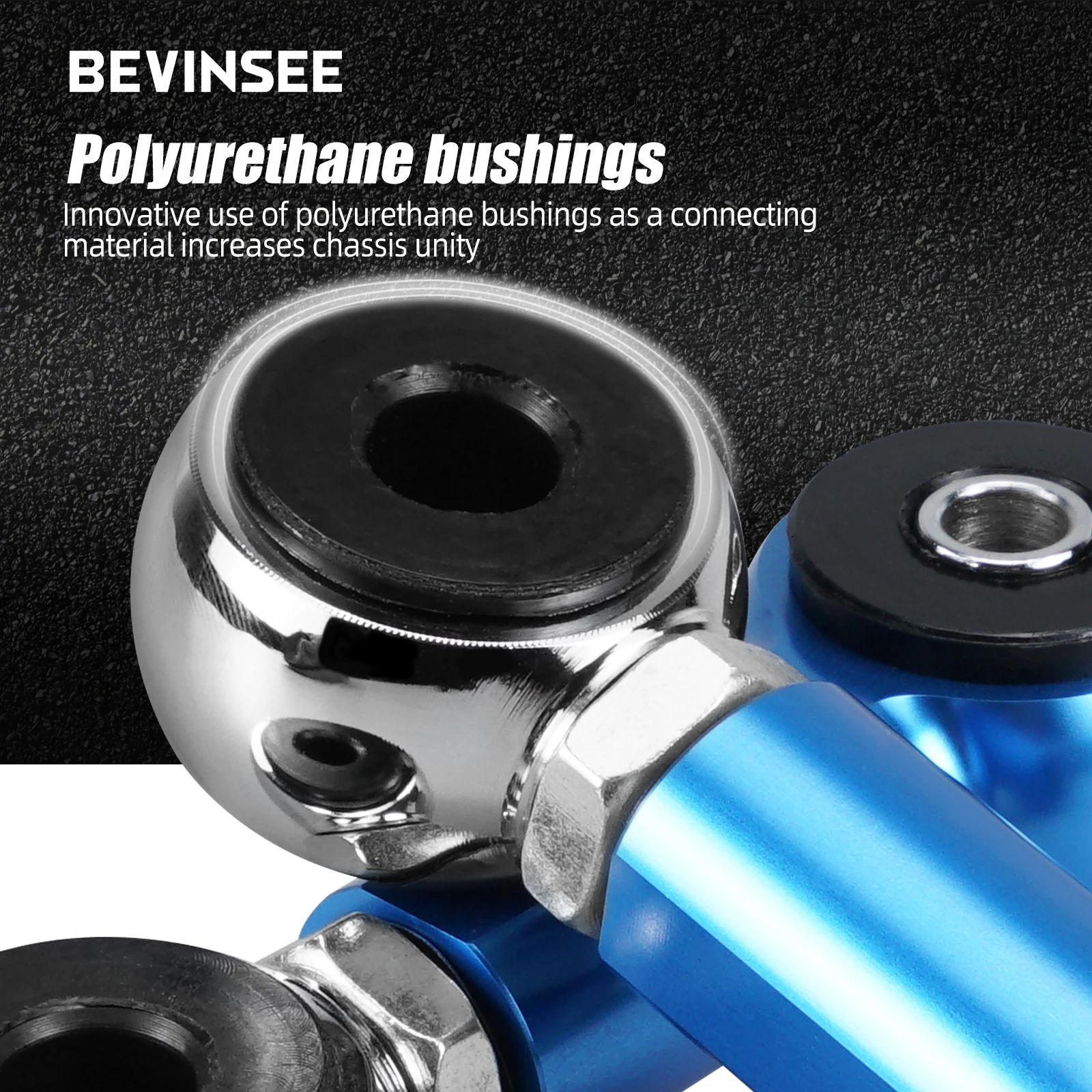 BEVINSEE Adjustable Rear Anti Roll Bar Stabiliser Drop Links Kit For BMW E46 320i 323i 325i 328i 330i 316i 318i 1999-2006