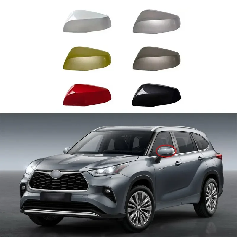 Rearview Mirror Cover Frame Lens for Toyota Highlander 2009 2010 2011 2012 2013 2014 2015 2016 2017 2018 2019 2020 2021 2022