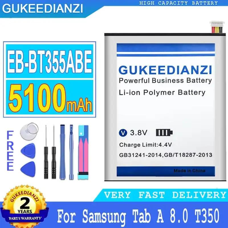 

For Samsung Galaxy Tab A 8.0 T350 T355 T355C P350 P355C P355 High Capacity EB-BT355ABE Tablet Battery 5100mAh