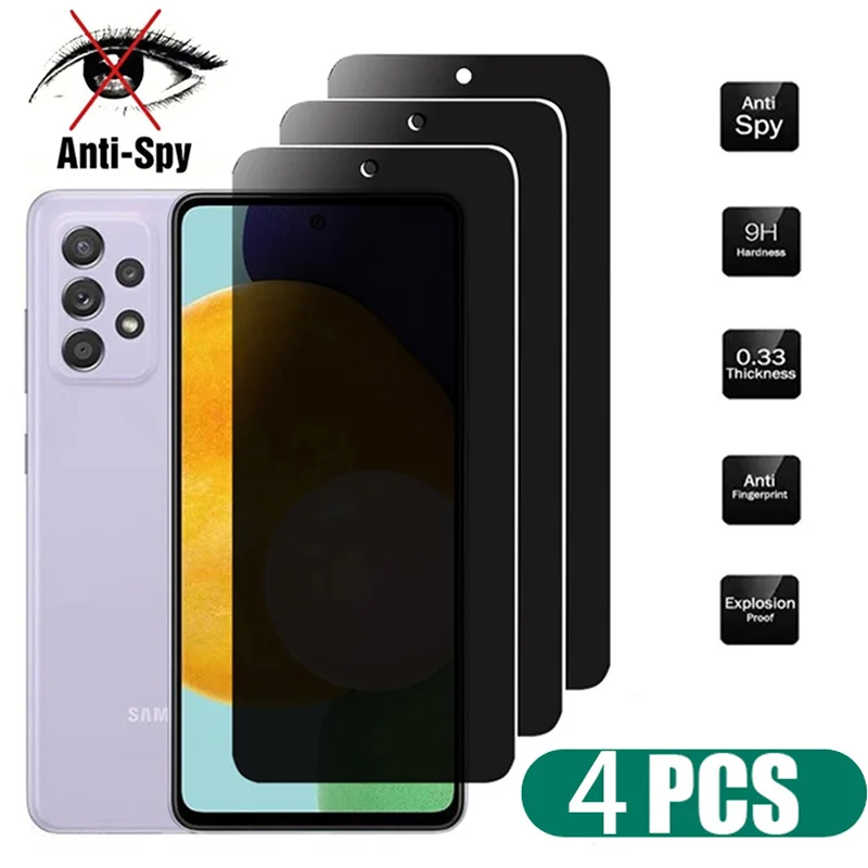 

4PCS Anti Spy Glass on Redmi 10 10C 9H HD Glass Toughed Film on Redmi Q3S Q5 Pro