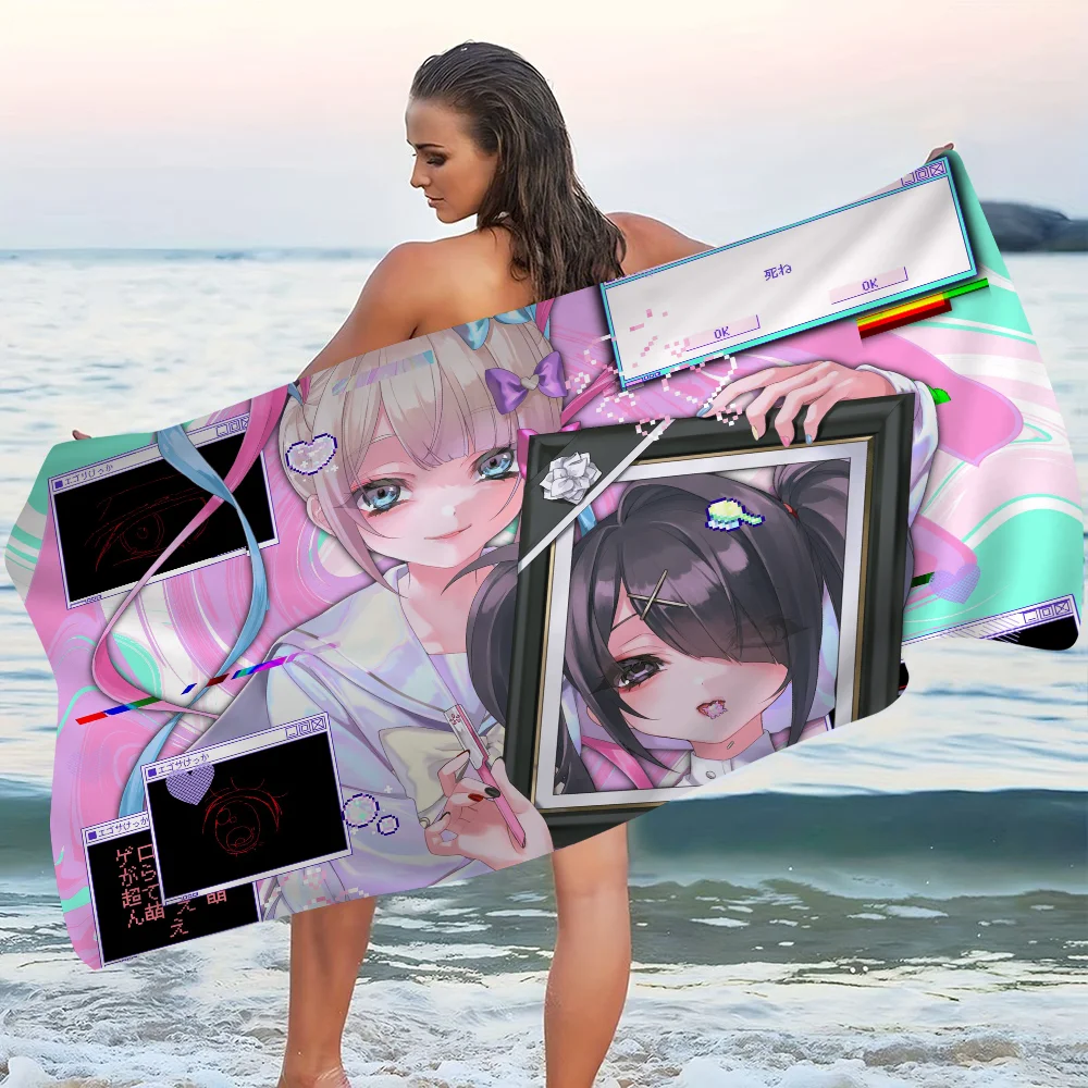 

Needy Girl Overdose Anime Beach Swimming Towel Soft Absorbent Washcloth Children's Gifts For Kids Travel Camping Gym