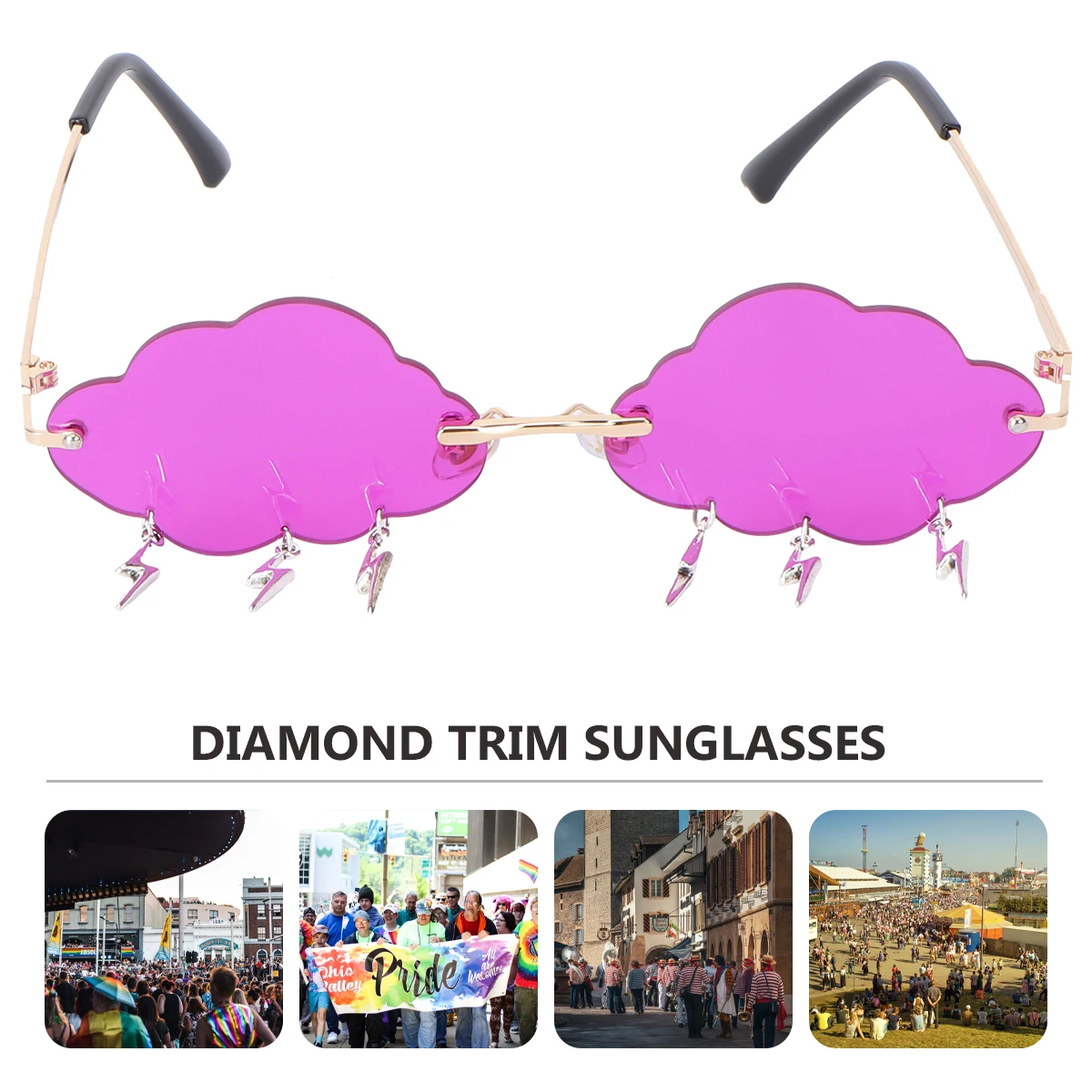 

Sunglasses Trendy Fashion Party Cloud Glasses Stylish Funny Unique Sunglassas Protect Eyes Sunshine Photos Small Face