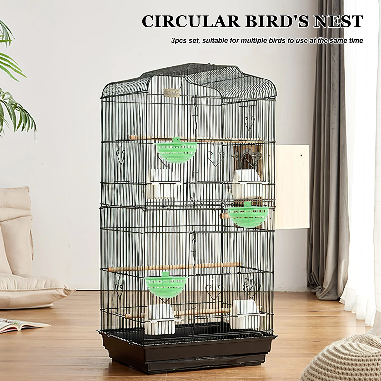 

3pcs Plastic Bird Bowl Reusable Durable Hollow Out For Pigeon Quail Breeding Hatching Nesting Supplies Pigeon Nest Bowl Bird