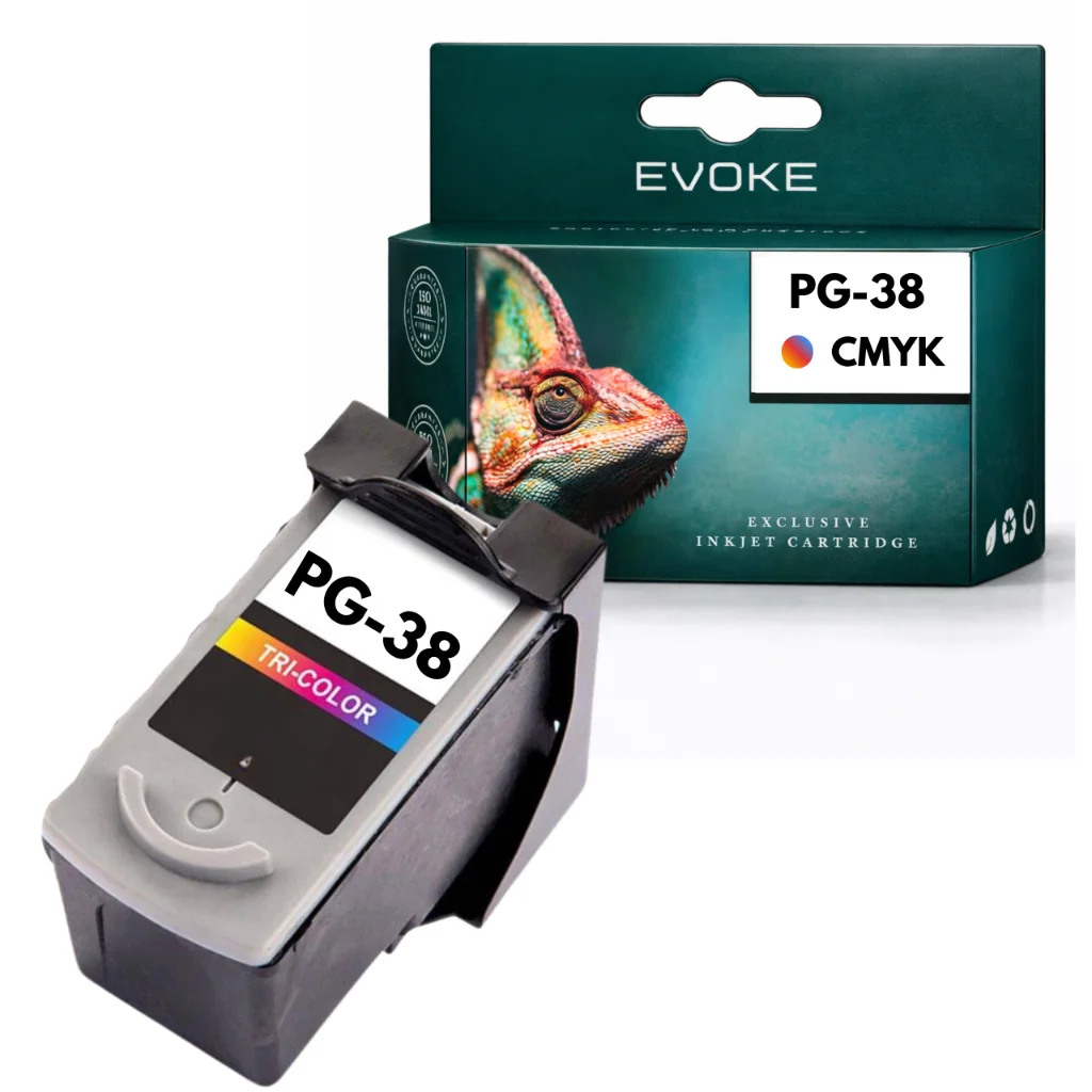Evoke Compatibele Inkt voor Canon Cl38 Cl-38 2146B001 Driekleurig Cmy Pixma Ip1800 Ip1900 Ip2500 Ip2600