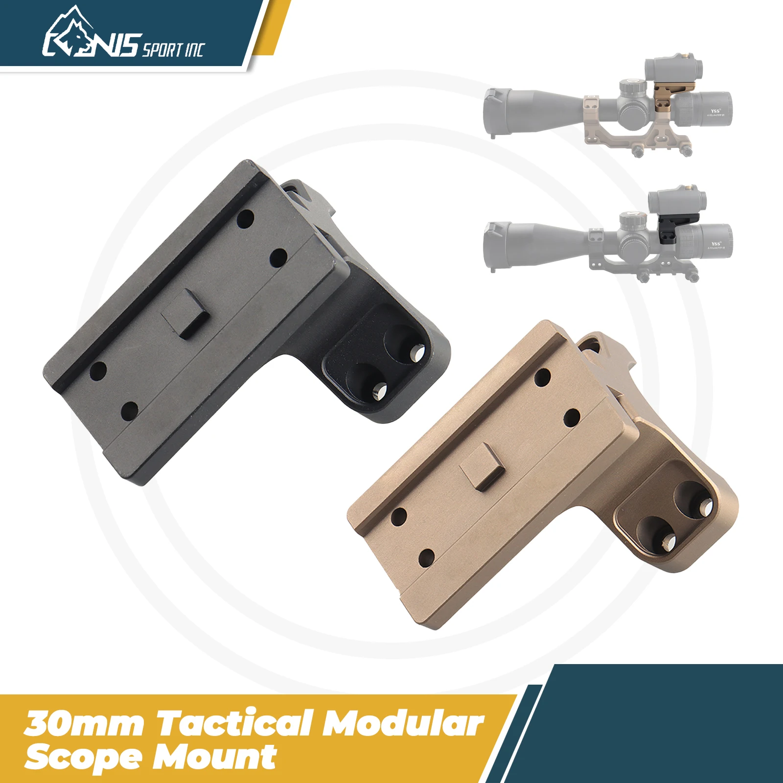 

CANIS SPORT 30mm Tactical Scope Mount｜T-Series Red Dot Adapter Plate｜Tool-Free Rail Base