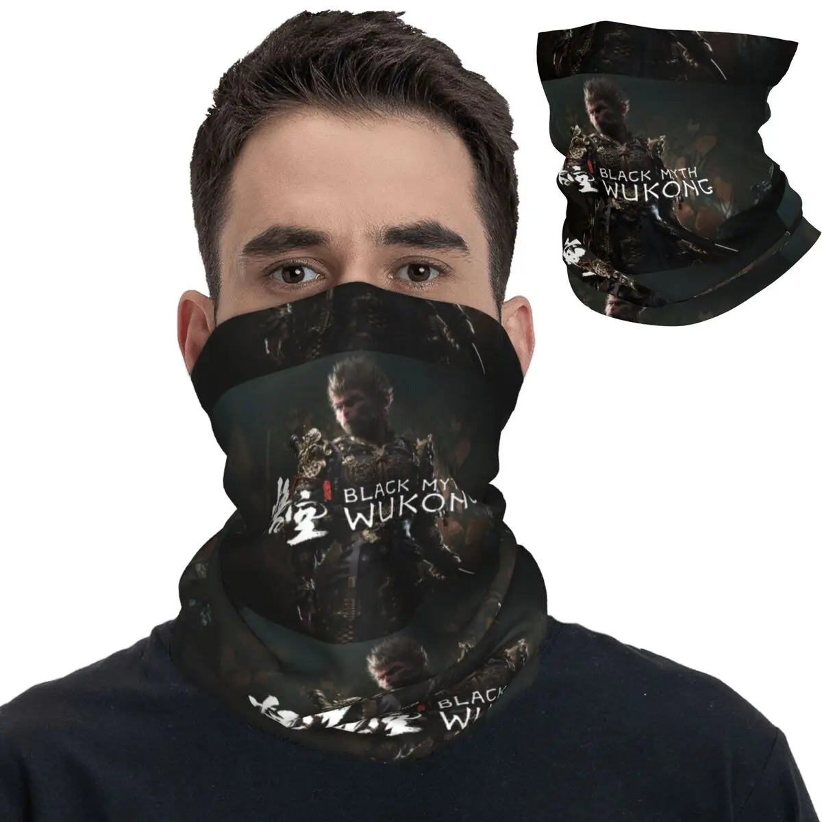 Outdoor Sports Balaclava Black Myth Wukong Mythology Game Bicycle Mask Neck Cover Face Masks y2k Cool Dustproof Scarf Bandana