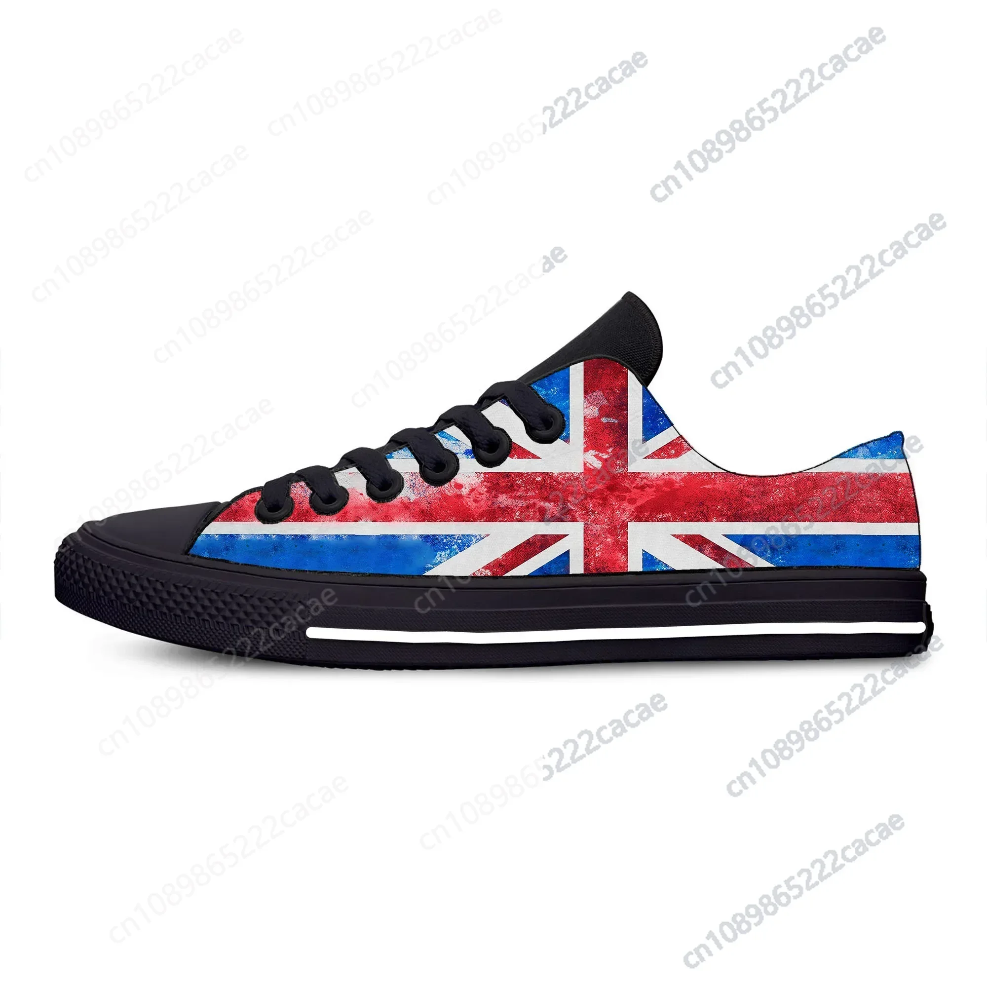 

Britain British UK Flag Union Jack United Kingdom Casual Cloth Shoes Low Top Lightweight Breathable 3D Print Men Women Sneakers