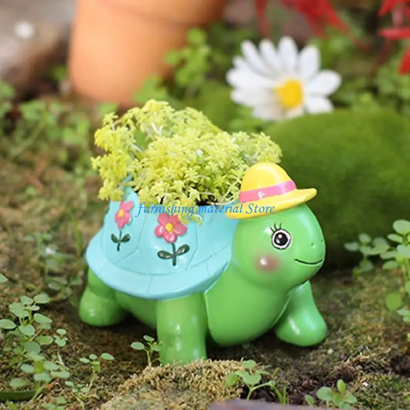 Y5GD Cartoon Flower Pot Succulents Planter Tortoise Planter for Indoor Plant,Decorative Plant Pots
