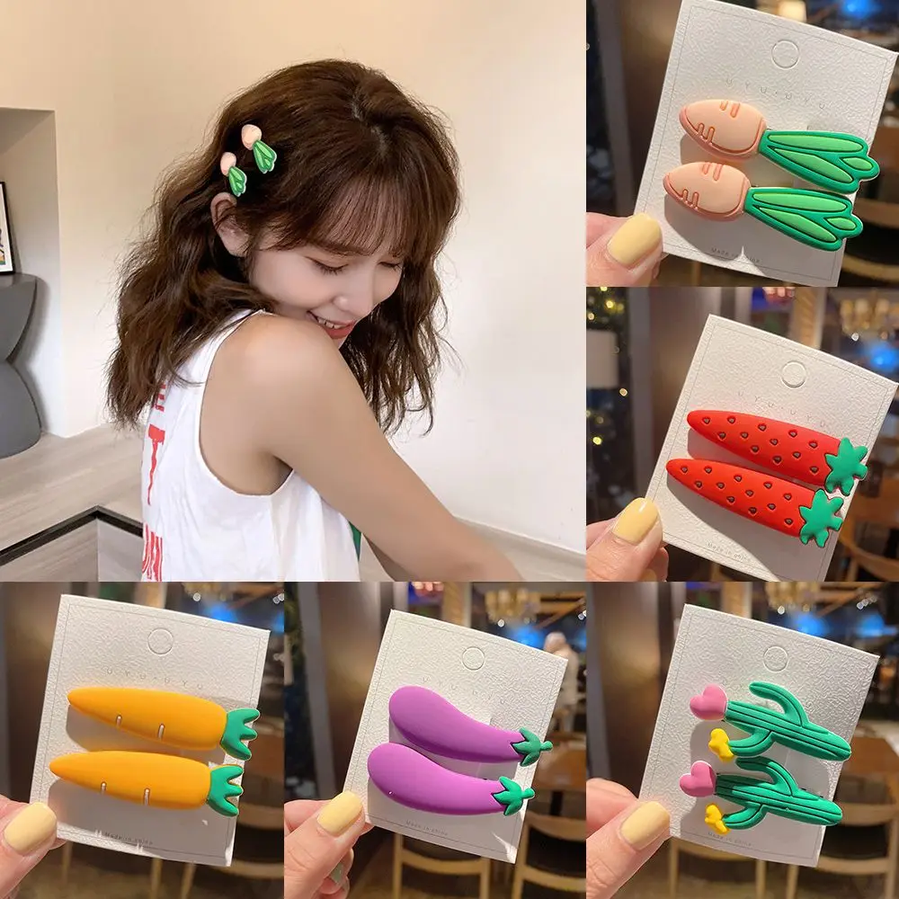 Épingles à cheveux Kawaii pour enfants, pinces à cheveux fruits, vêtements de sauna pour enfants, accessoires pour femmes, 1 paire