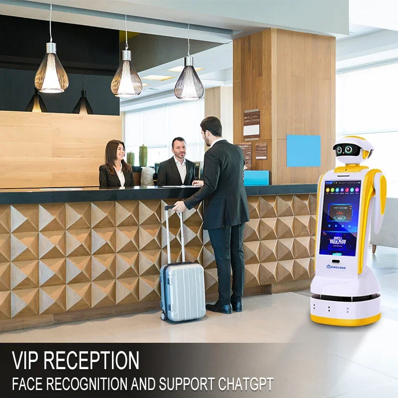 Intelligent Interaction Roboters Commercial Reception  Face Recognition Marketing AI Transformer For Reception