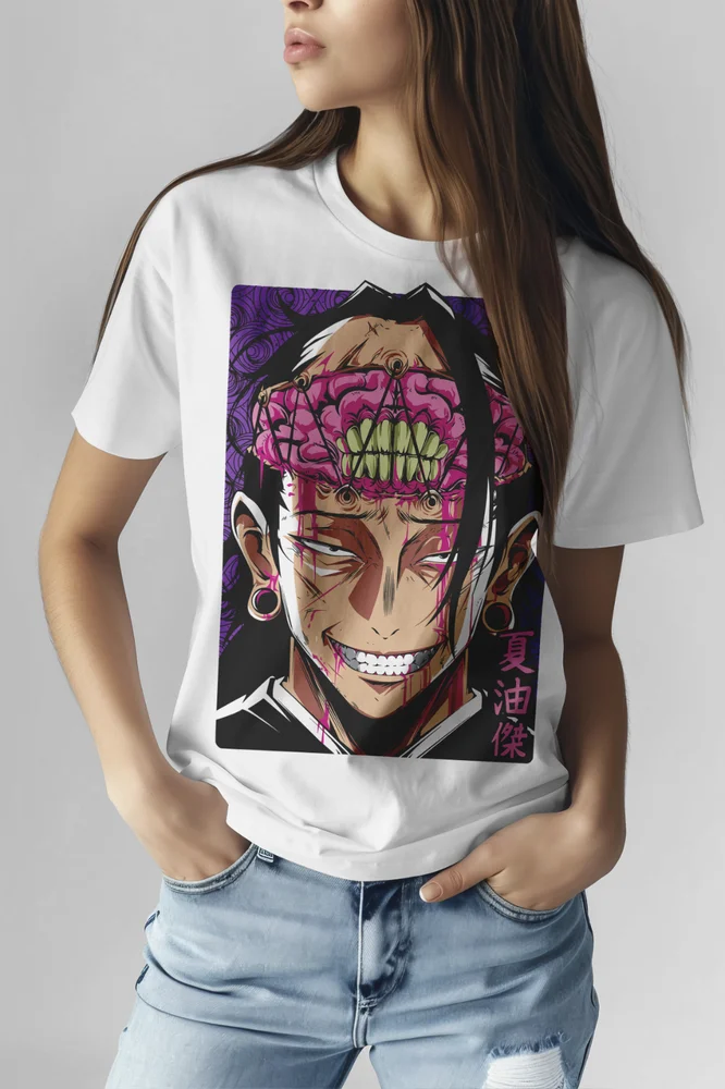 Geto Suguru Brain T-Shirt Jujutsu Kaisen Kenjaku Anime Manga Sweater Soft Tee