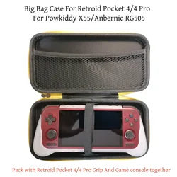 Big Storage Bag For Retroid Pocket 4/ 4 Pro Game Console Pack Grip Carry Case Powkiddy X55 RG505 Retroid Pocket 4 Pro Case