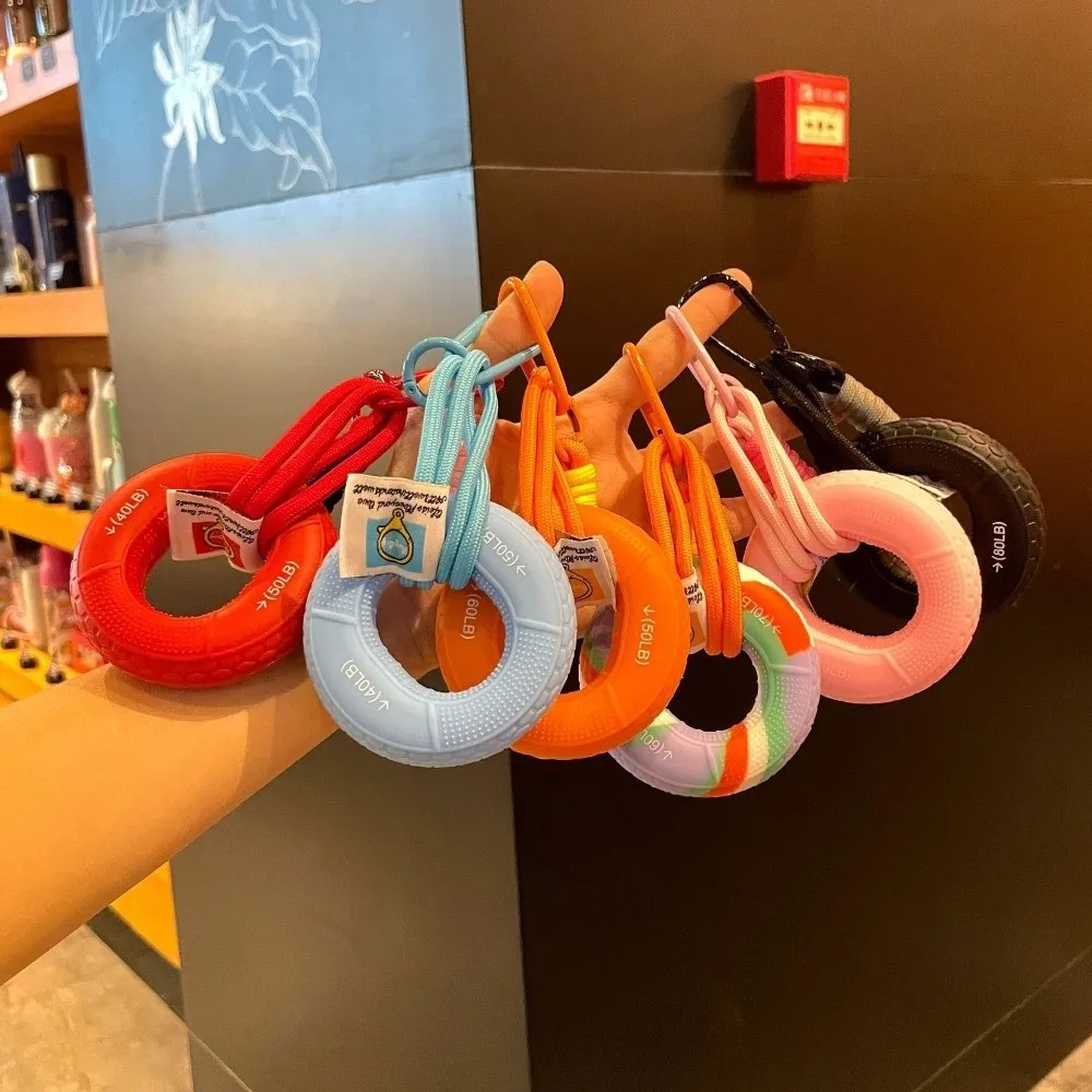 Portable Silicone Hand Trainer Keychain Multi-colors Compact Size Finger Gripper Ring Keyring Durable Lightweight