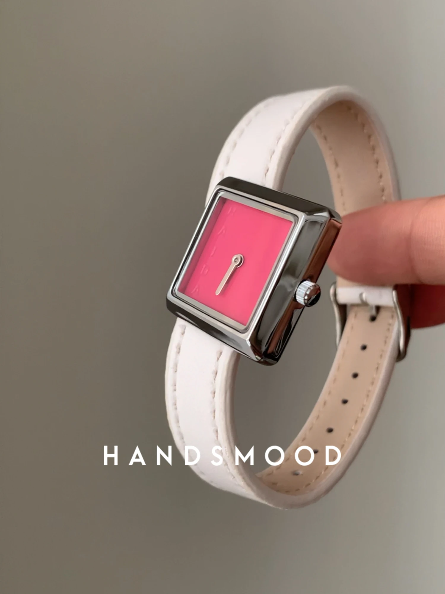 Original brand watch luxury design square pink dial dopamine fashion denim watch for women elegant ladies watch, gift for women