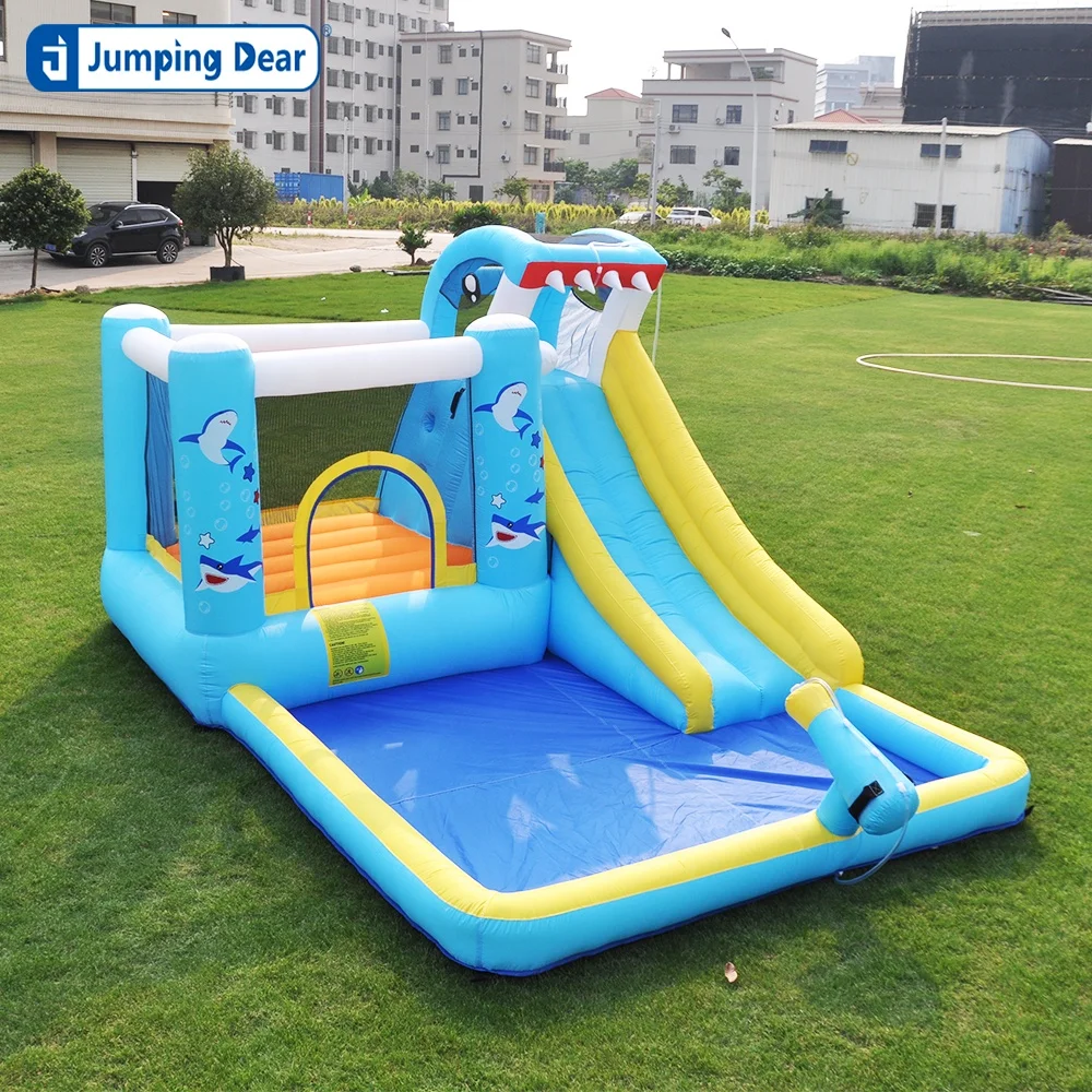 OEM sales custom party set castle inflatable bouncy house combination water slide inflatable bouncy bed