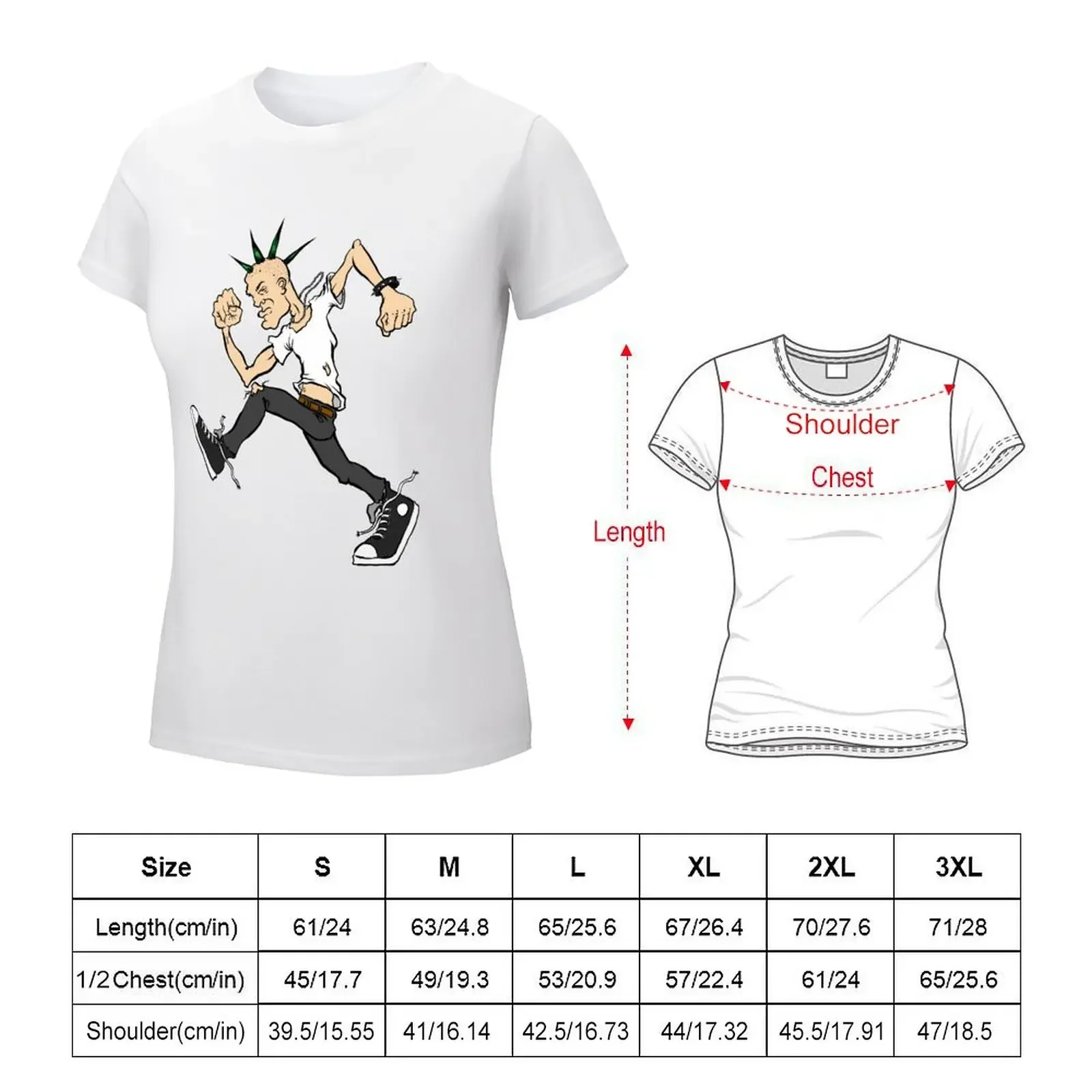 SLAM DANCE PUNK T-shirt korean fashion hippie clothes tops white t-shirts for Women