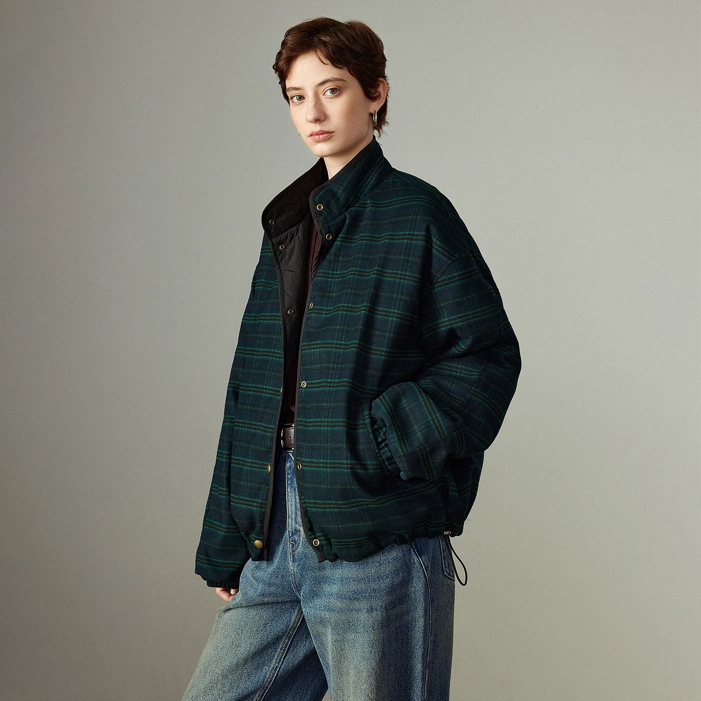 TOYOUTH Damskie płaszcze ocieplane bawełną 2025 Zima Nowa Kolekcja Vintage Czarna Kamizelka Bez Rękawów z Dekoltem w Serek Pluszowa Kurtka Bawełniana Odzież Wierzchnia