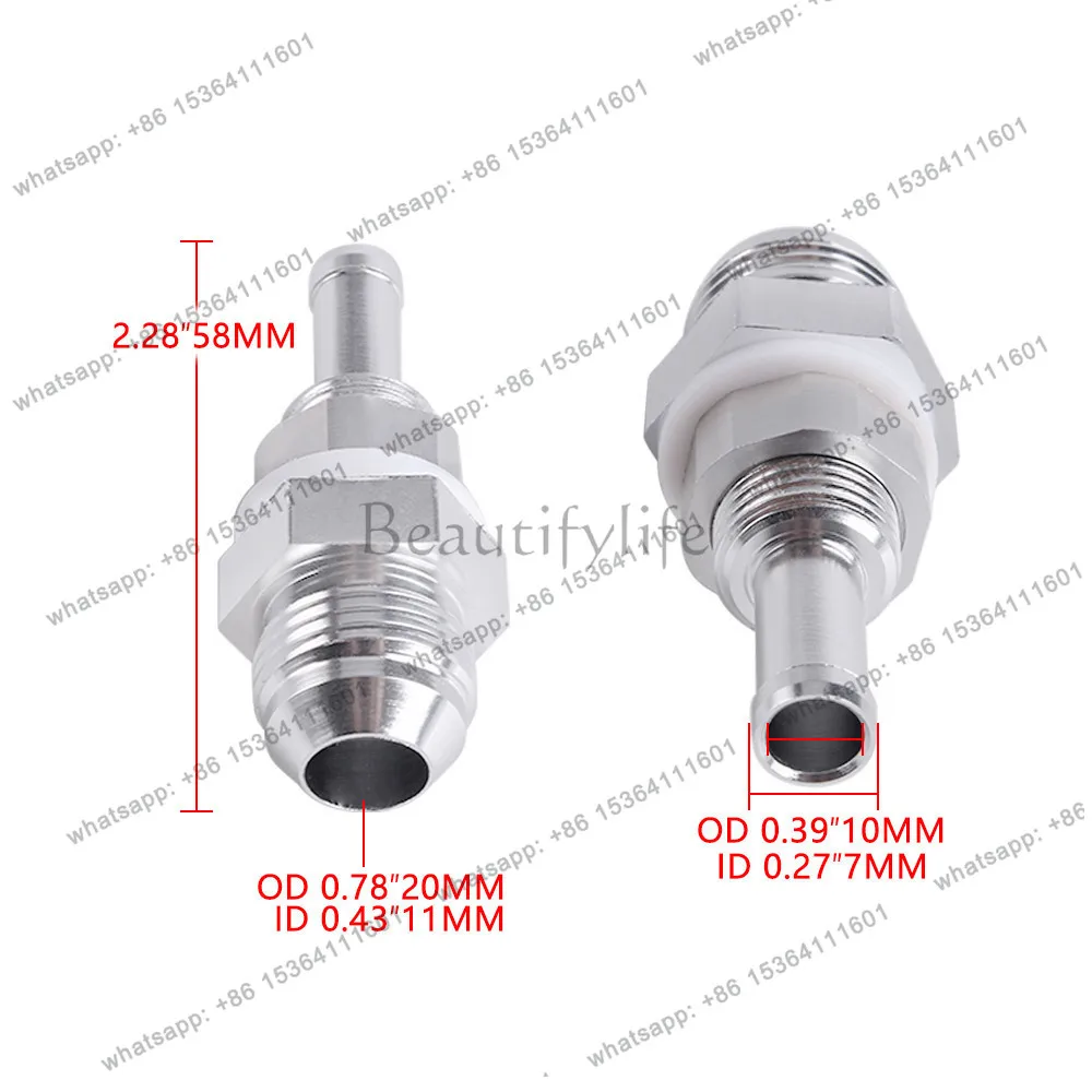 PJ Auto Retrofit Parts AN8 - 3/8 Hose Barb Fitting for Fuel Tanks and Fuel Cells