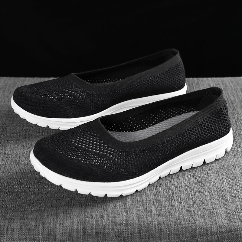 Summer Shoes Woman Mesh Sneakers Slip On Women Flats Loafers Casual Breath Walking Shoes Female Fashion Tenis Soft