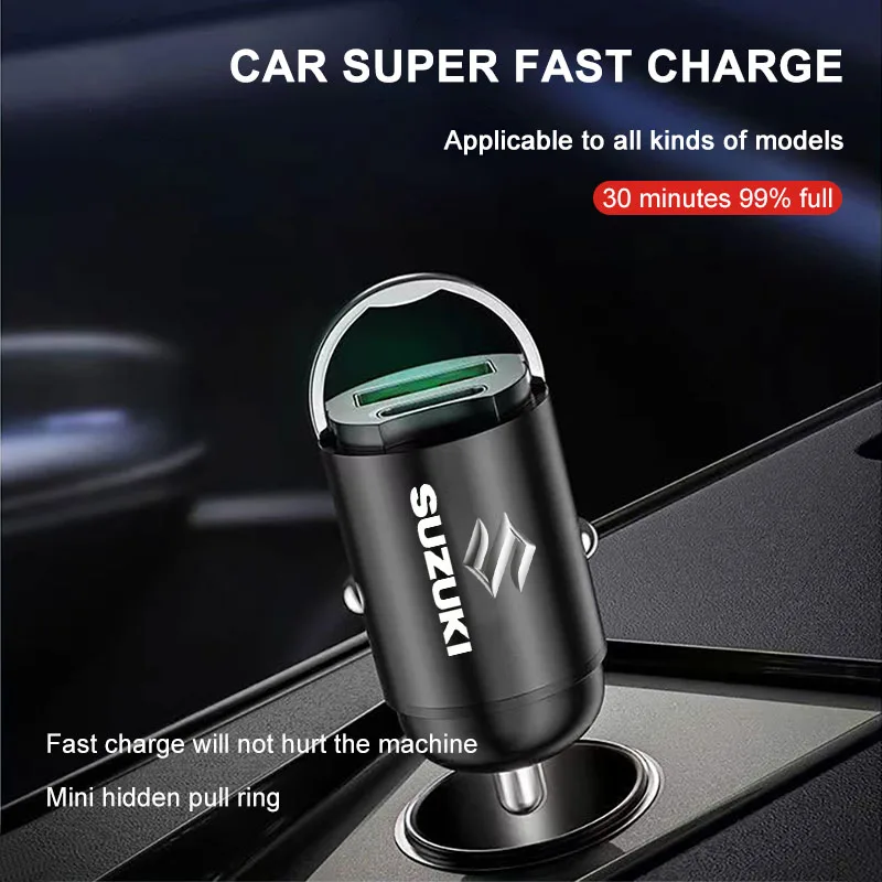 1 قطعة شاحن سيارة USB نوع-C محول الشحن السريع اكسسوارات السيارات لسوزوكي سويفت الساموراي فيتارا SX4 جيمي كايزر Ingnis DZire