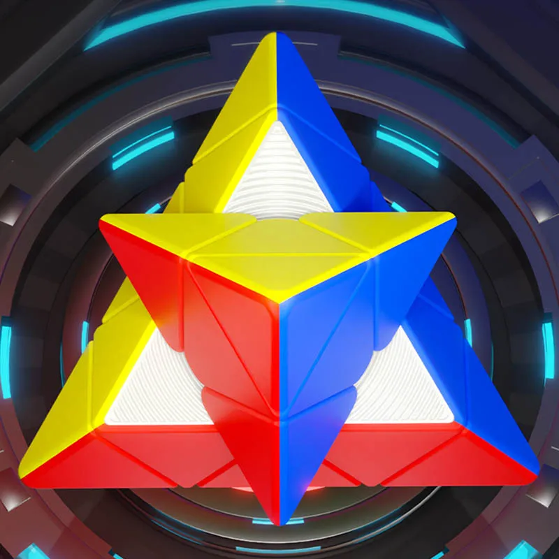 

Beginners Three/fourth Order S2 Pyramid Magic Cube Creative Fun Smooth Rotation High Order Shaped Magic Cube Toys