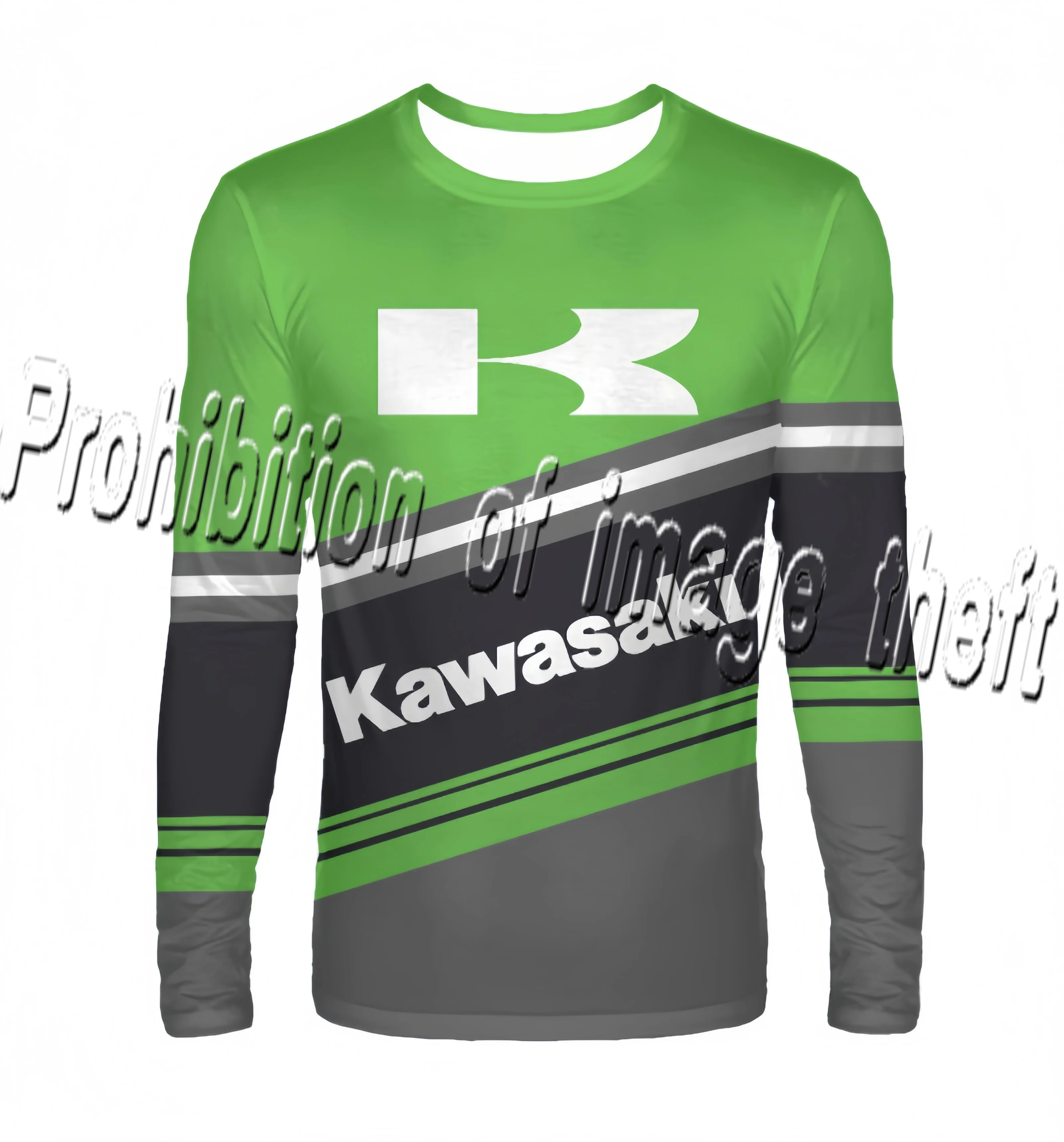 

25/26 Kawasaki Winter Thick Long Sleeved Shirt for Men and Women, Trendy Loose Fit Motorcycle Riding Casual Outerwear Base Shirt