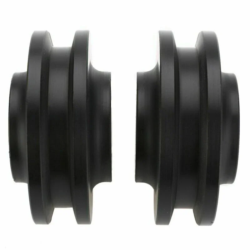 2pcs Barn Door Wheel Grinding Spraying Barn Door Wheel Replacement Closet Hardware Kit Roller Cabinet Pulley