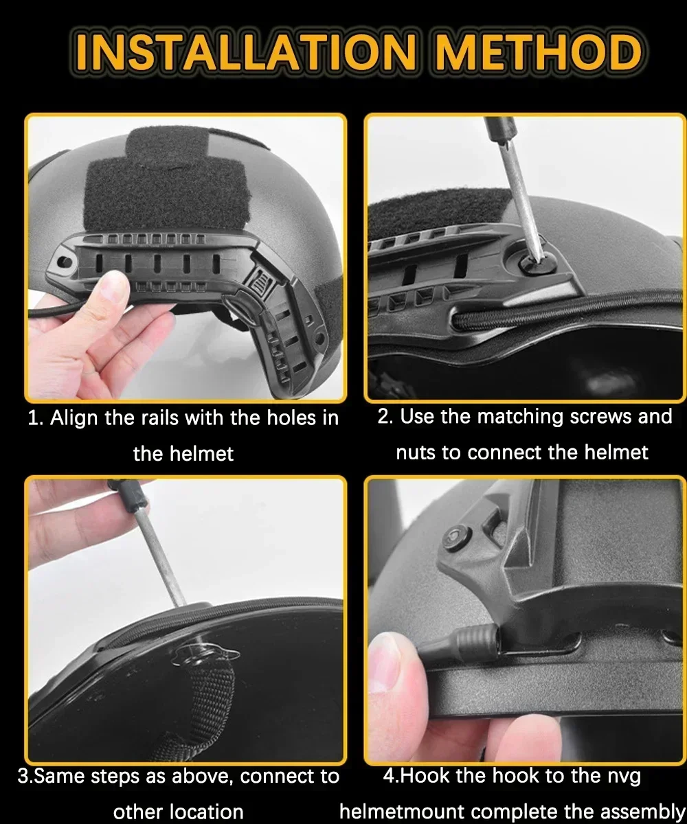 FASTヘルメットレールマウントARCサイドガイドレールセットトイガンFASTヘルメットアクセサリーアダプター