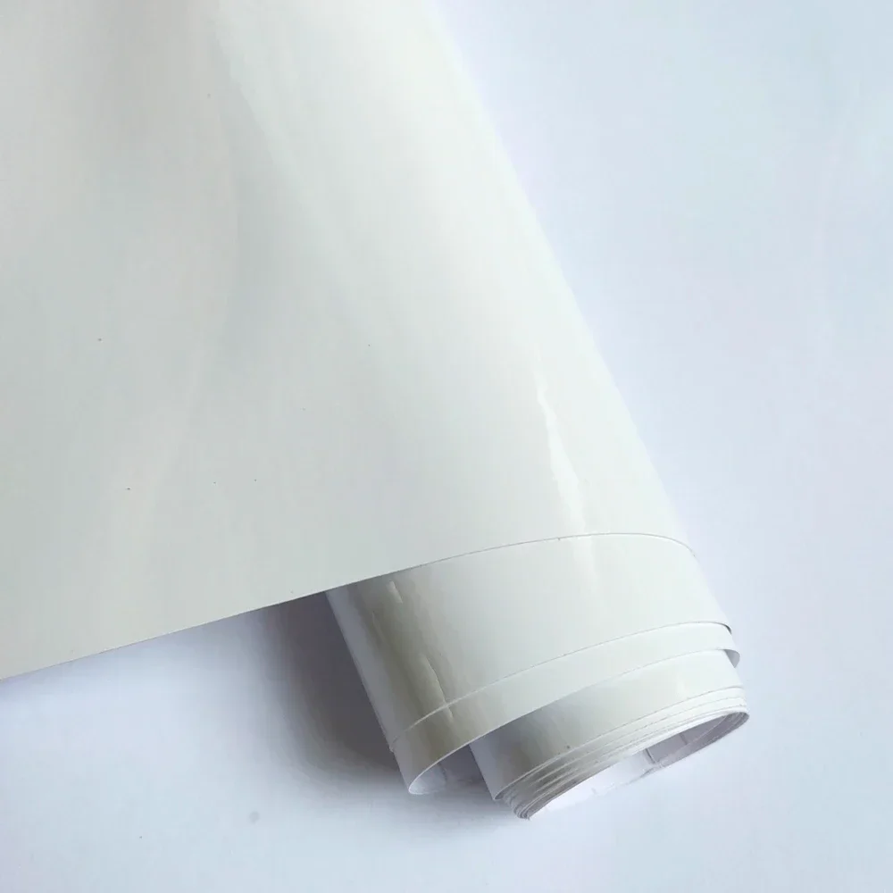 Car Sticker Glossy Pearl White Auto Vinyl Wrap Film Color Change Film Bubble Free Wrapping Car Accessories Interior Exterior