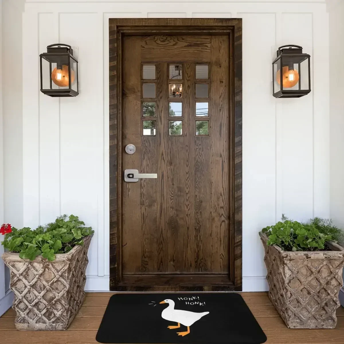 Honk Goose Cute Bedroom Mat Black Doormat Living Room Carpet Entrance Door Rug Home Decoration