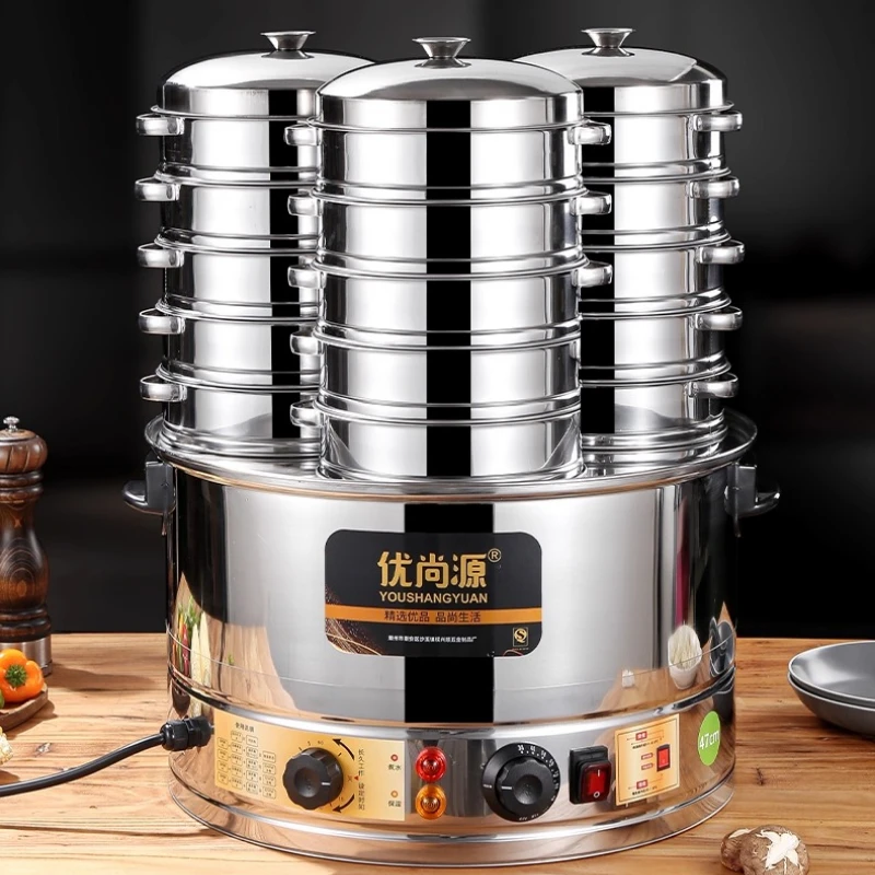 

Electric steamer commercial desktop breakfast shop automatic dumpling pot steam stove electric food steamer