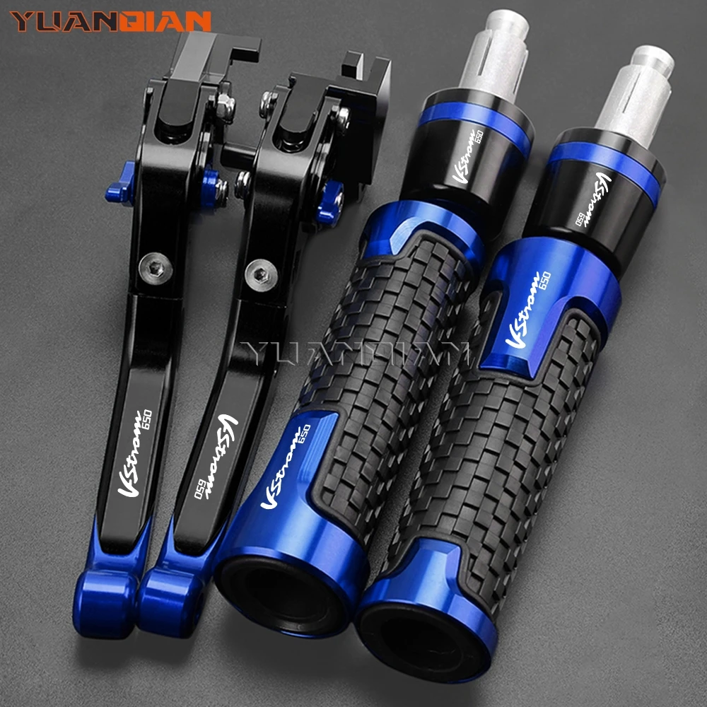 For Suzuki Vstrom650 Vstrom 650 2011 2012 2013 2014 2015 2016 2017 2018 2019 Motorcycle Brake Clutch Levers Handlebar Grips Ends