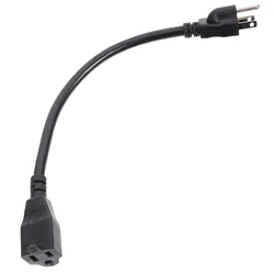 Power Extension Cord Cable Heavy Duty Computer Black Outlet Pvc Rubber Wire 3 Prong Small