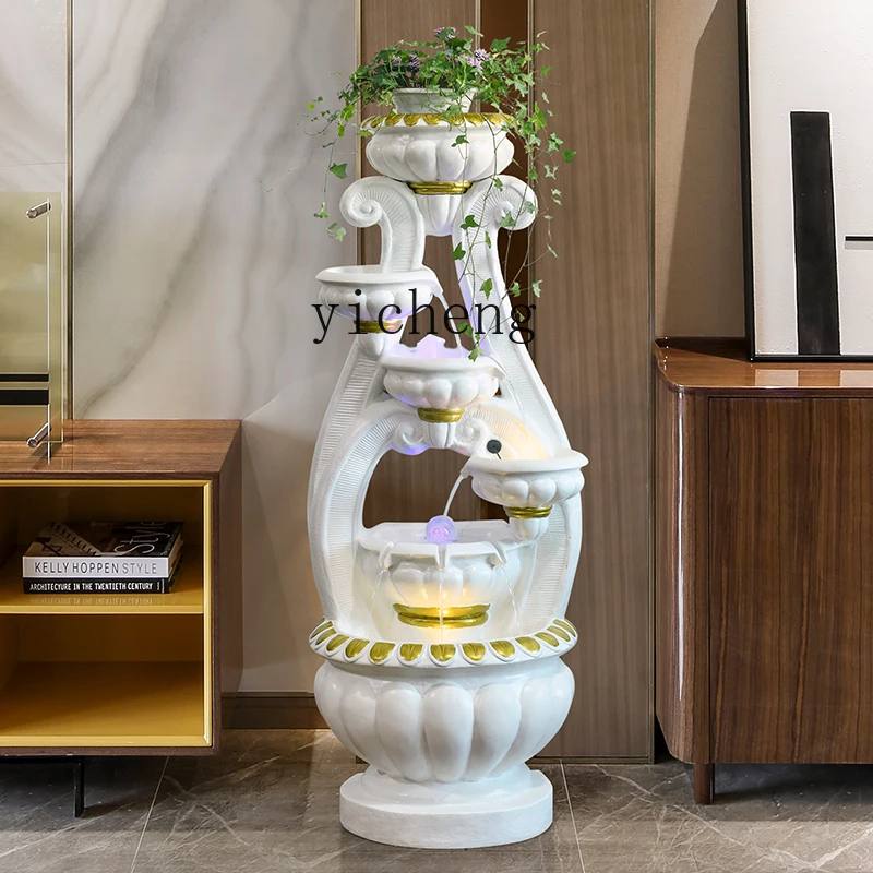 

LX Rockery Water Fountain Floor Ornament Creative Modern Simple Living Room Entrance Circulation