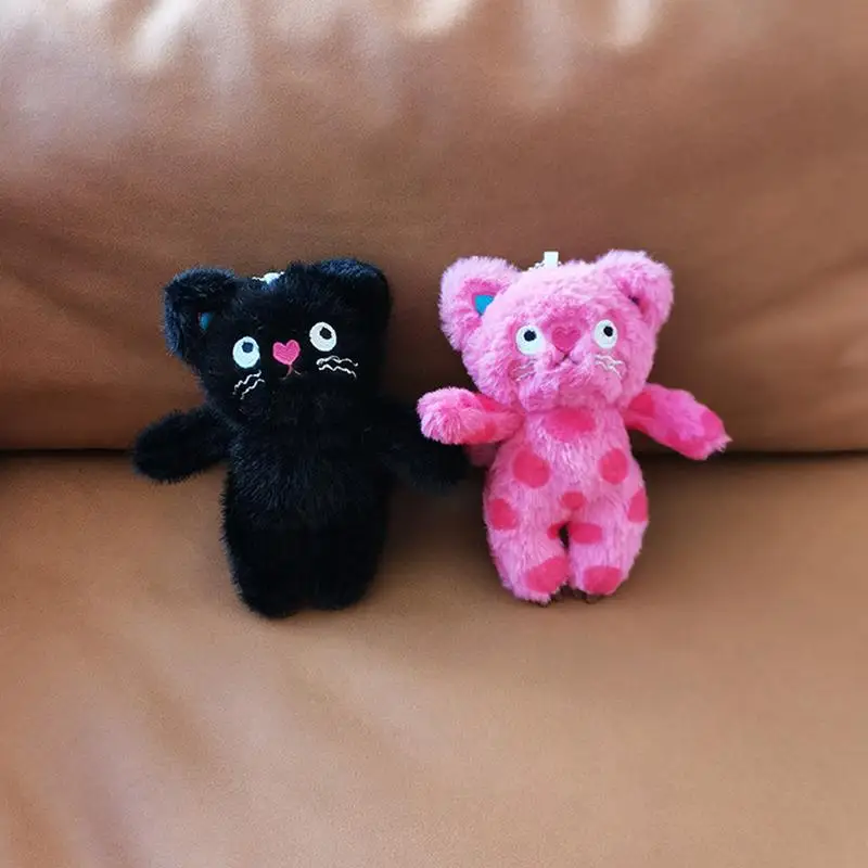 LLavero de animales de peluche de dibujos animados, decoración con tacto delicado para mochilas, bolsos y móviles