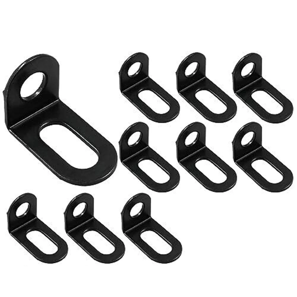 10 Uds. Soportes en forma de L soporte en forma de L montaje de muebles a prueba de herrumbre fuerte antioxidante trabajo DIY fácil de instalar