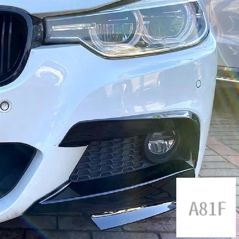

1Pair Car Front Bumper Fangs Trim Lid Cover Decoration Replacement For 3-Series F30 F31 M Pack 2013-2019 Piano Black