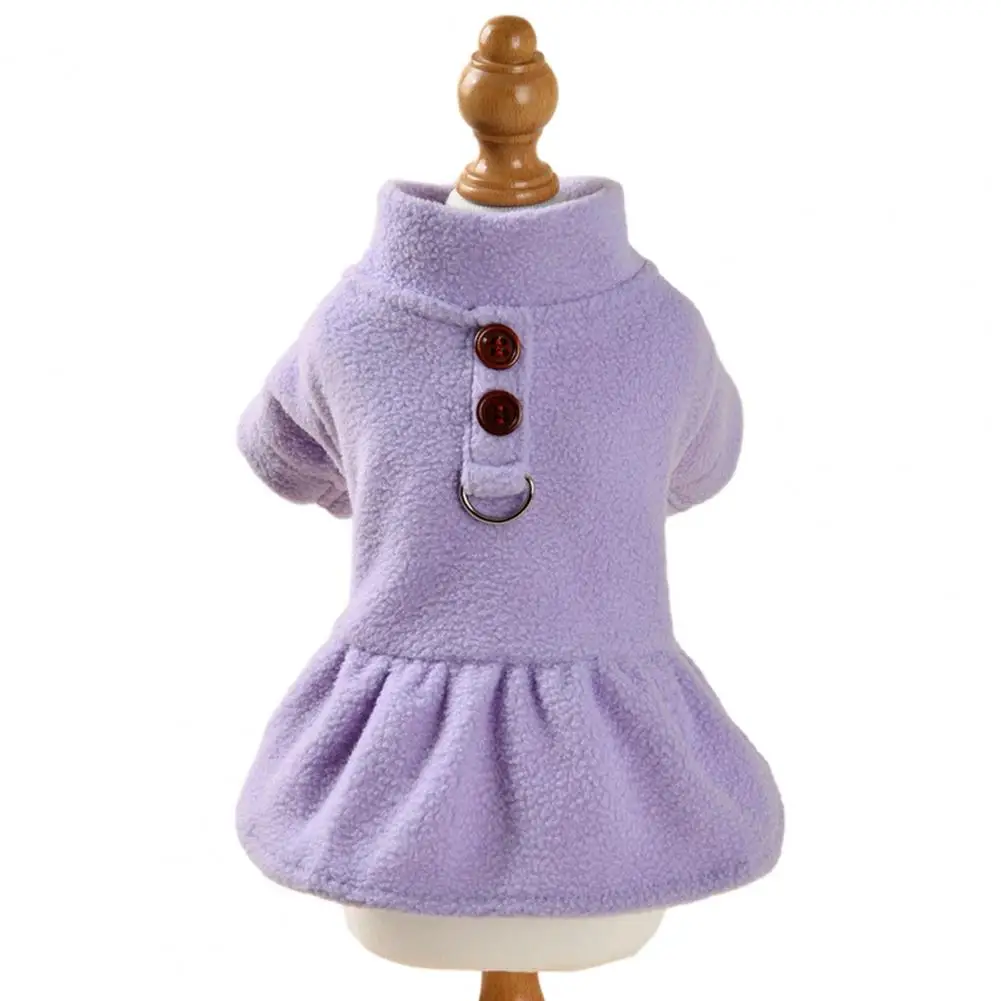 Winter Pet Dress Cute Pet Outfit Fashionable Winter Warm Pet Dress for Small Medium Dogs Cats Comfortable Plush Skirt