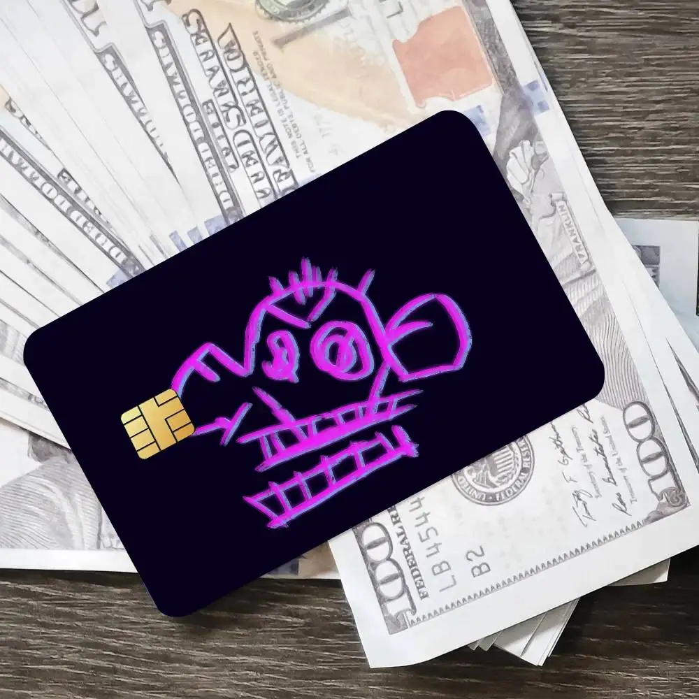 أنيمي A-Arcane S-Season 2 Jinx بطاقة الائتمان لخصم البنك حماية الزخرفية 4 قطعة المضادة للخدش ملصقات مقاومة للماء حافلة Subwa