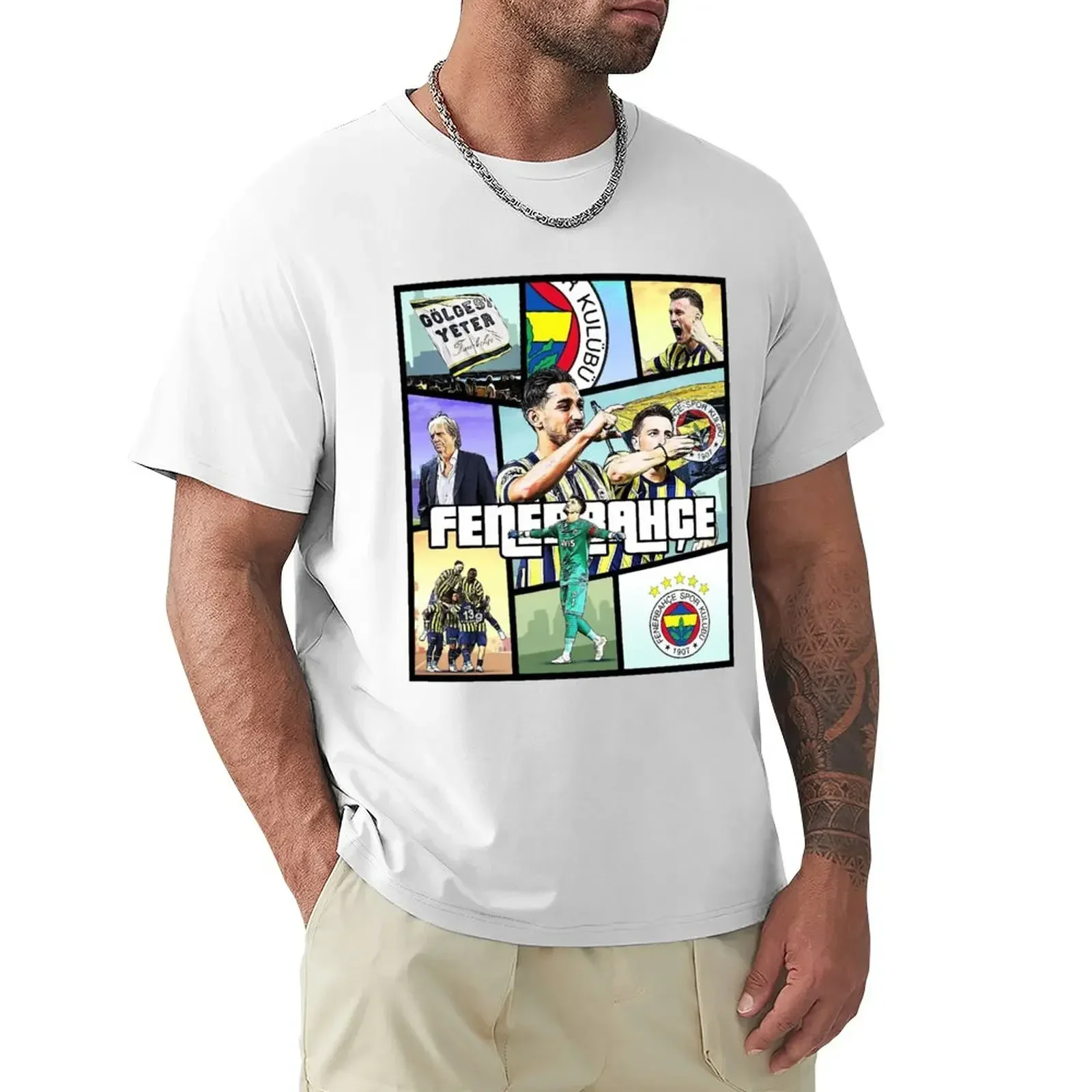 Fenerbah?e T-Shirt oversized vintage men graphic t shirts