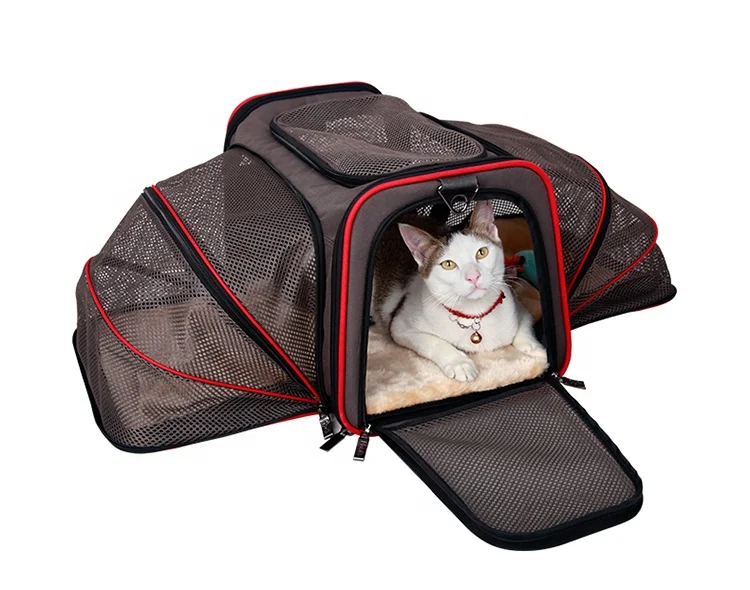 Dog/Cat Travel bag Pet Expandable Carrier Airline Approved foldable Pet Carrier Extra Spacious Soft Side