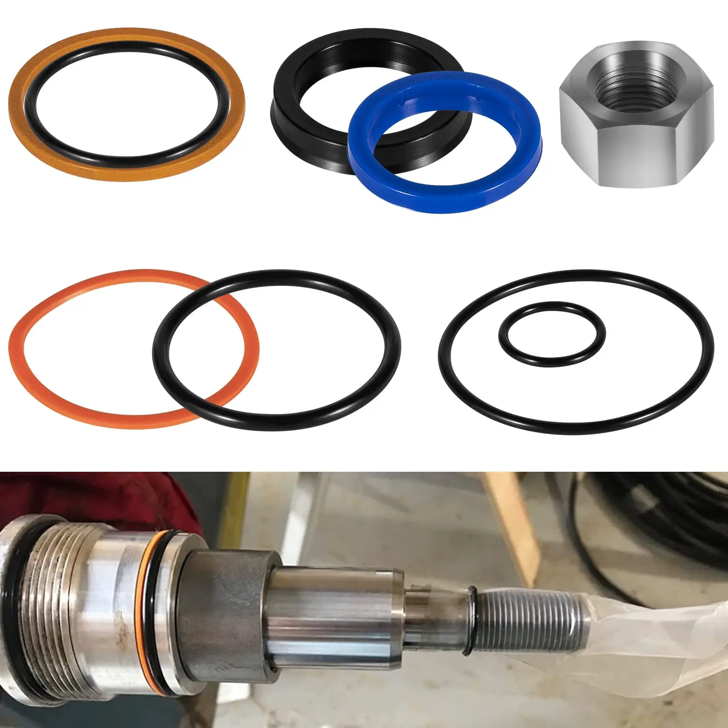 Chuang QIan 6803329 Hydraulic Cylinder Seal Kit for Bobcat 444 500 540 642 643 741 & More Bobcat OEM 6803329, 7137769