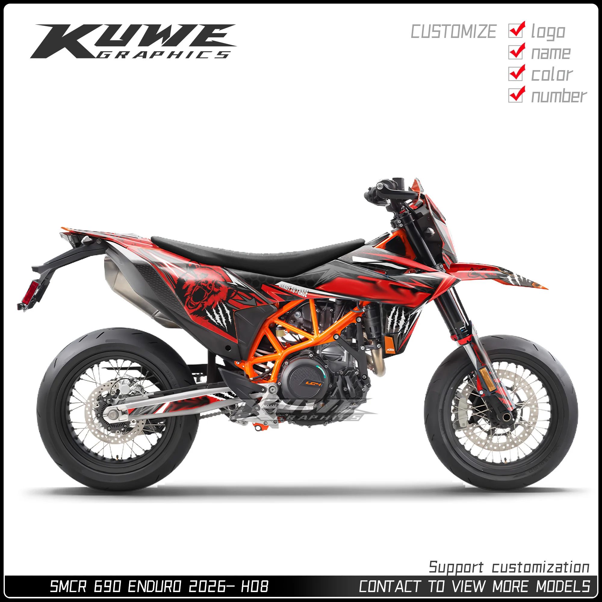 

Подходит для Ktm Smcr 690 Enduro 2026 — комплект графических наклеек, наклейка