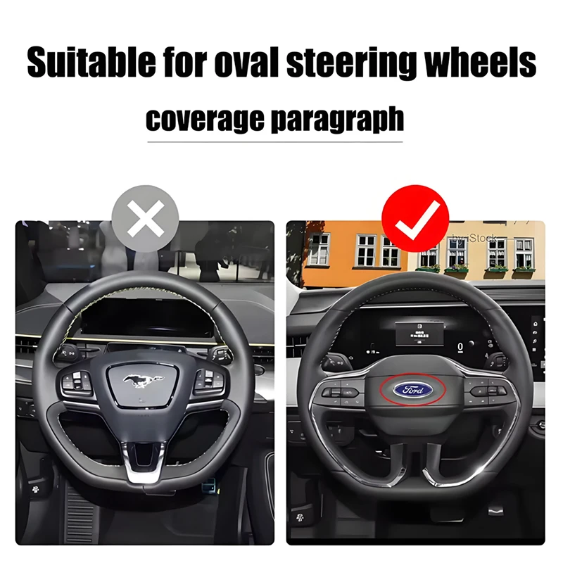 ABS Car Steering Wheel Logo Emblem Stickers For Ford ST Line Focus Mondeo Fiesta Kuga MK2 MK3 MK4 Mustang Auto Badge Accessories view 4