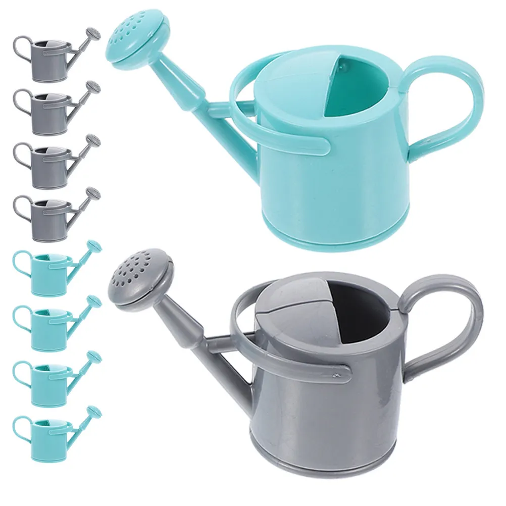 10Pcs Mini Watering Pot Chic Compact Design for Plants Flowers Gardening Home Office Decor Photo Shoot Prop Educational Tool