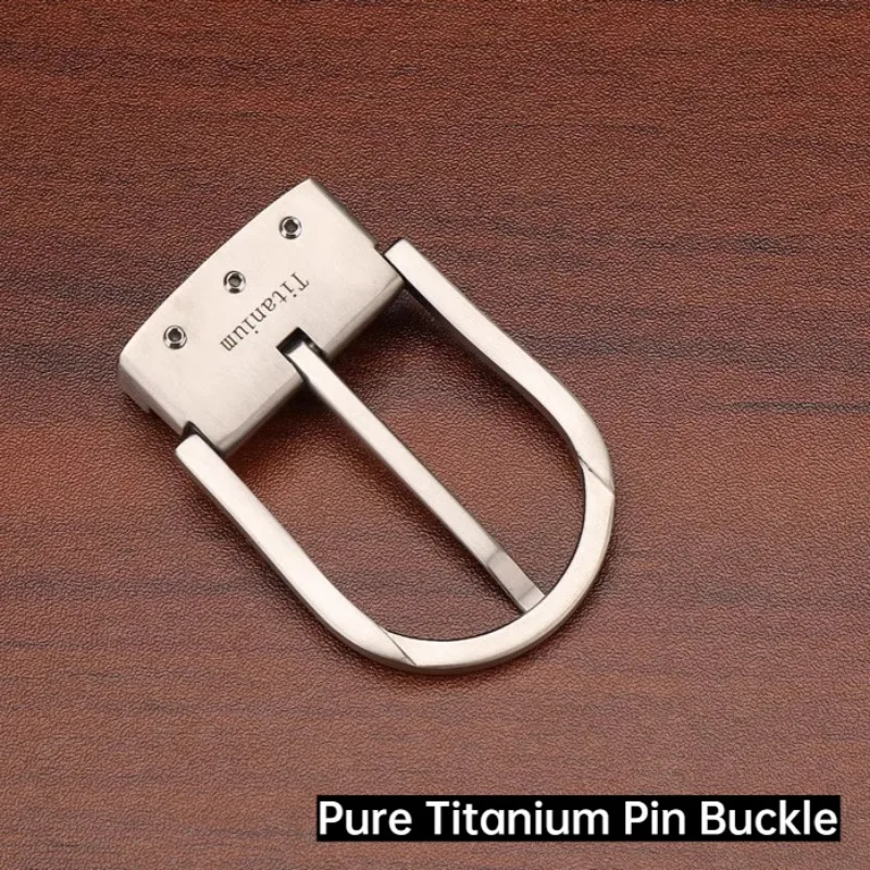 3.5 سنتيمتر التيتانيوم النقي هيبوالرجينيك حزام دبوس مشبك رئيس غير قابل للصدأ الرجال تنوعا عادية مناسبة ل 3.3-3.5 سنتيمتر أحزمة واسعة مشبك #1