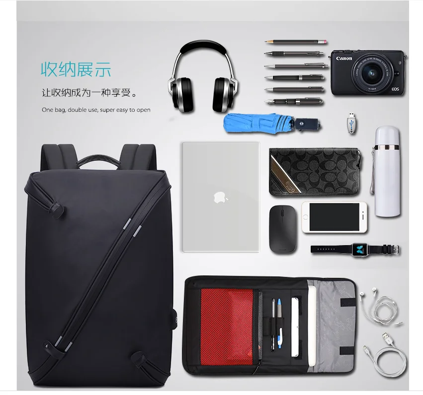 Men Backpack Multifunctional Business 15.6 Laptop Notebook Backpack USB Charging Waterproof oxford Men's Shoulder bag Casual Bag